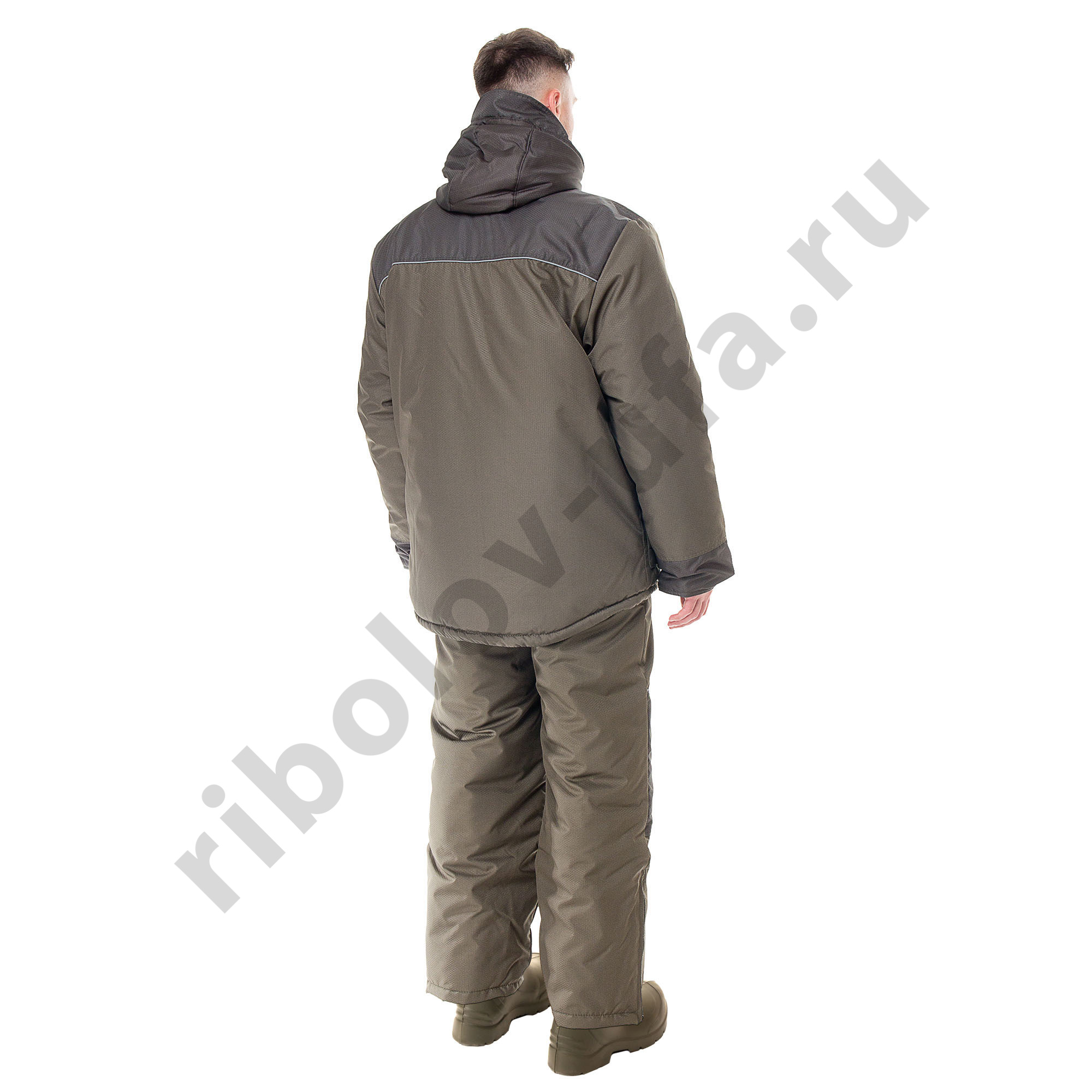 Костюм зимний Huntsman Полюс цв. Хаки ткань Cell со снегозащ. гетрами р. 44-46 рост 182-188 (РР)