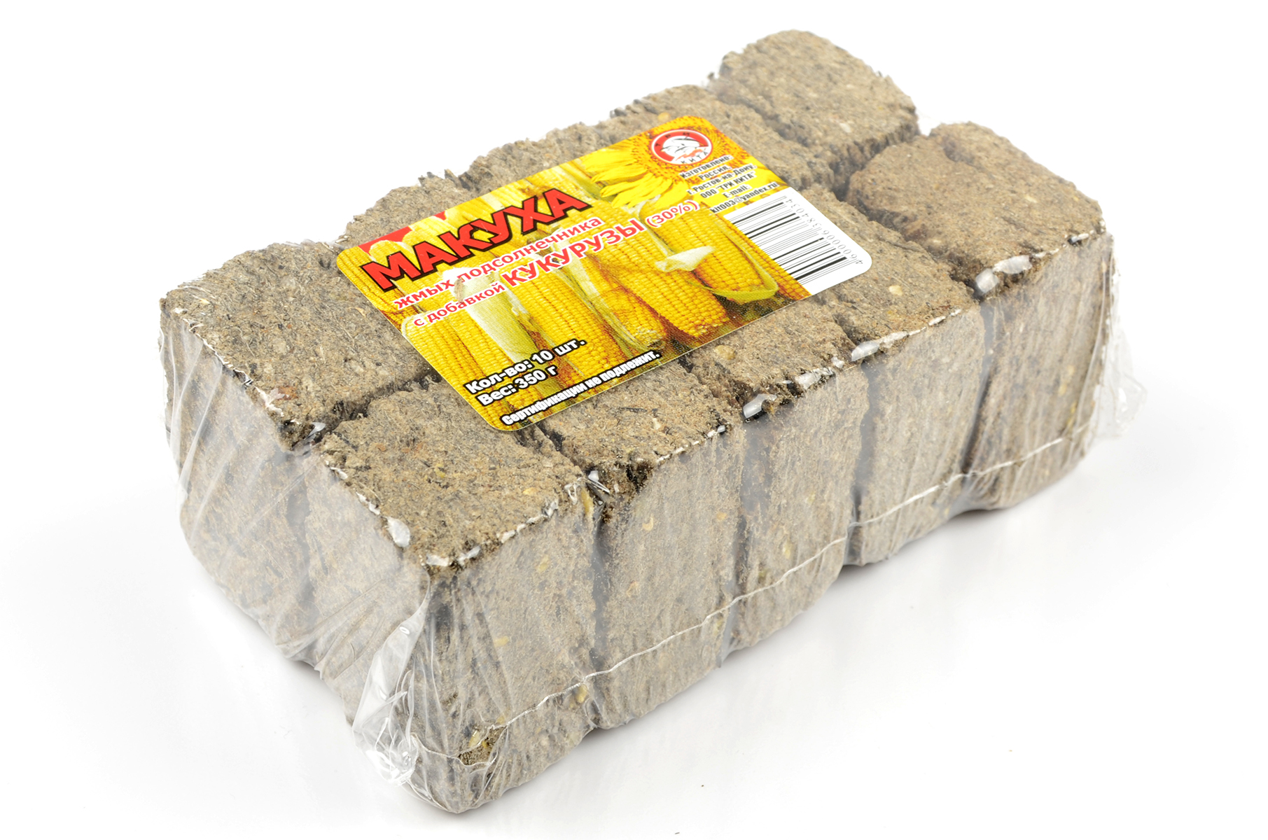 Макуха подсолнечника Три Кита с добавкой кукурузы 30% 350гр. 