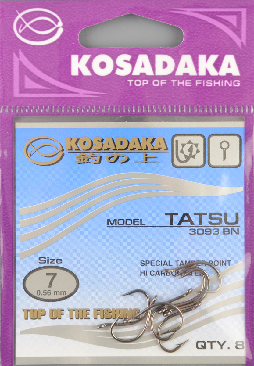 Одинарные крючки Kosadaka Tatsu BN №7