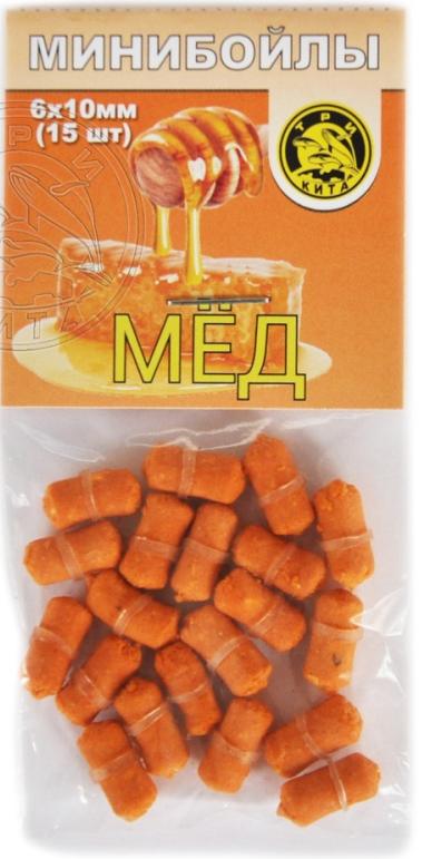 Минибойлы Три кита d.6х10мм Мед на резинке (15шт/уп)