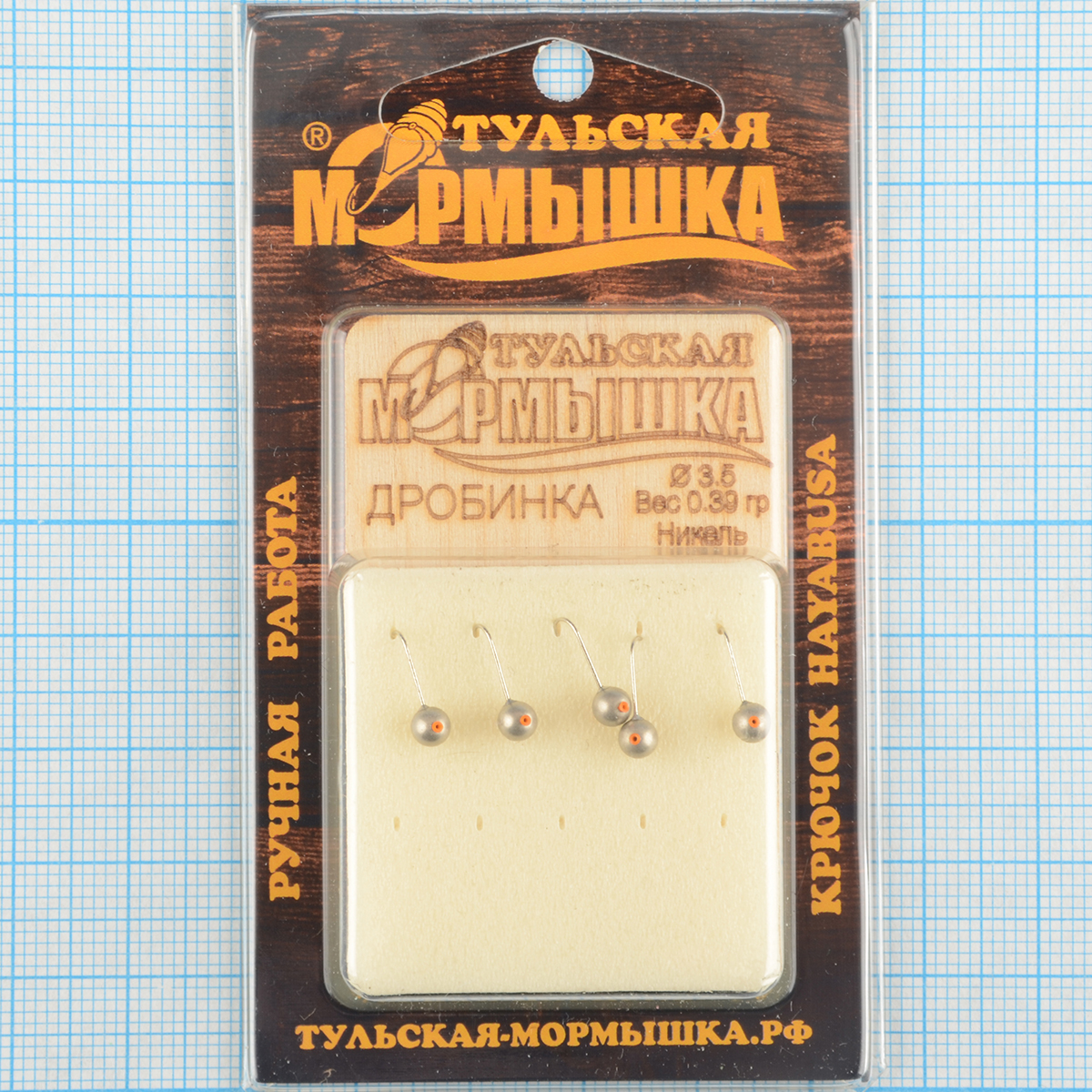 Мормышка вольфрам.Тульская Дробинка с кембриком 3,5мм никель