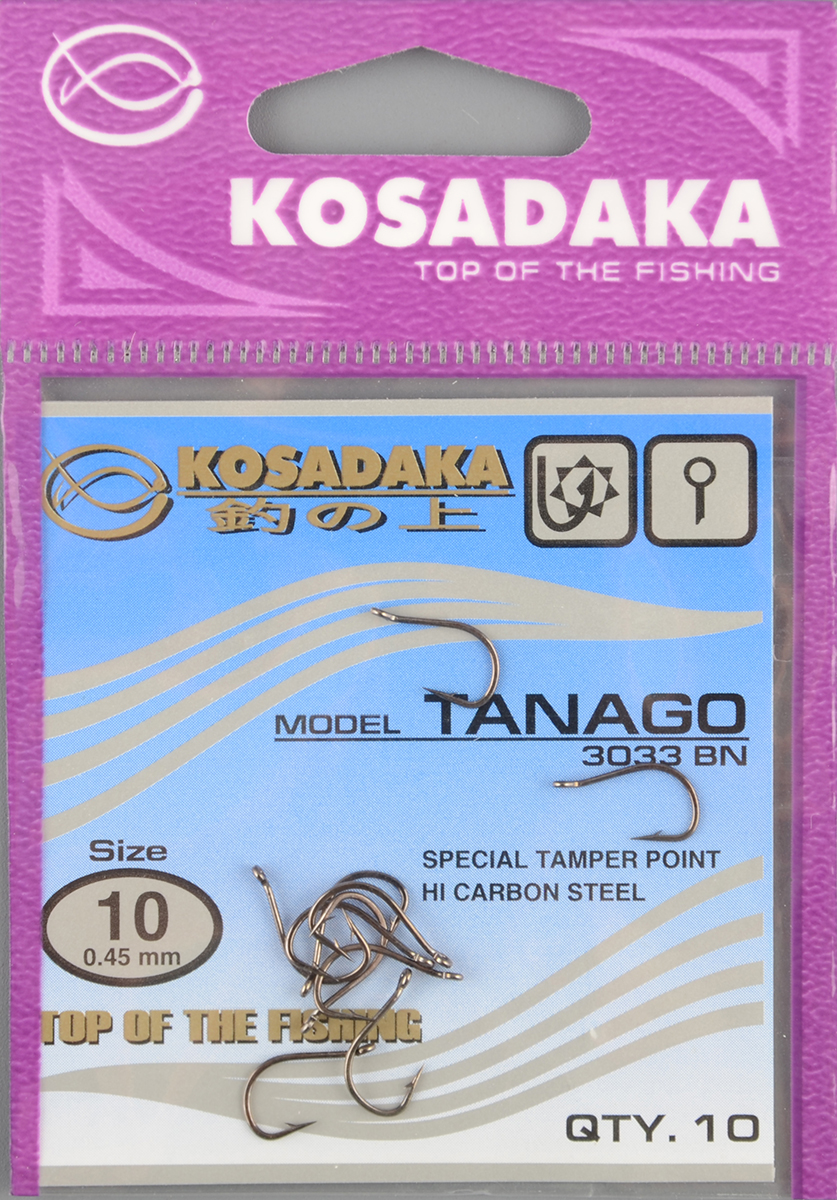 Одинарные крючки Kosadaka Tanago BN №10