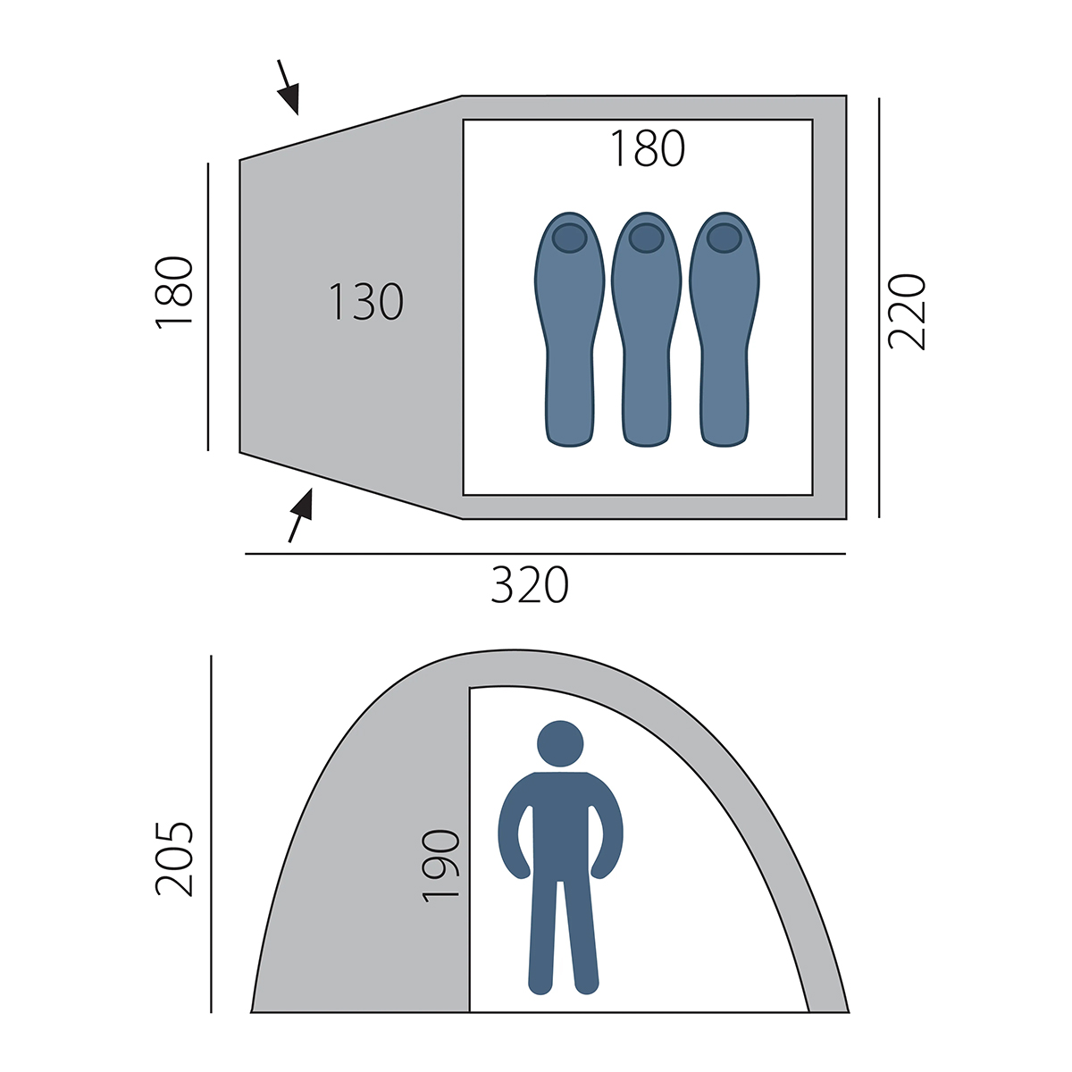 Палатка Arten Birdland, цв. синий