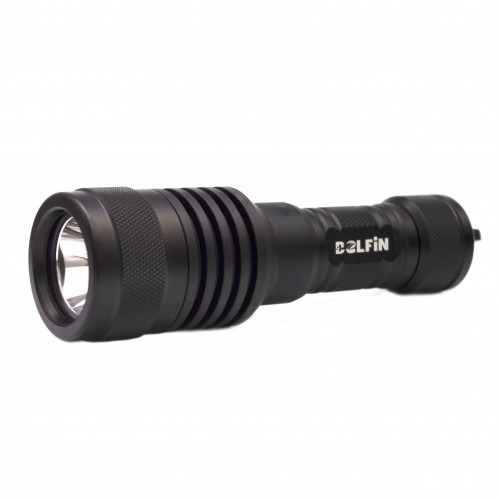 Фонарь подводный Delfin T15 1200 люмен, свет белый, ручной, без аккумулятора (1 аккум. 18650)