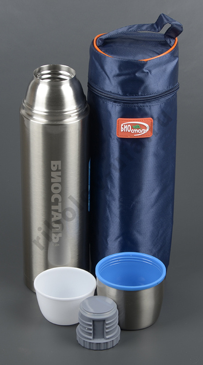 Термос Biostal-Авто узк.горло прям.кр., с термочехлом 1.0 л (NBP-1000-1)