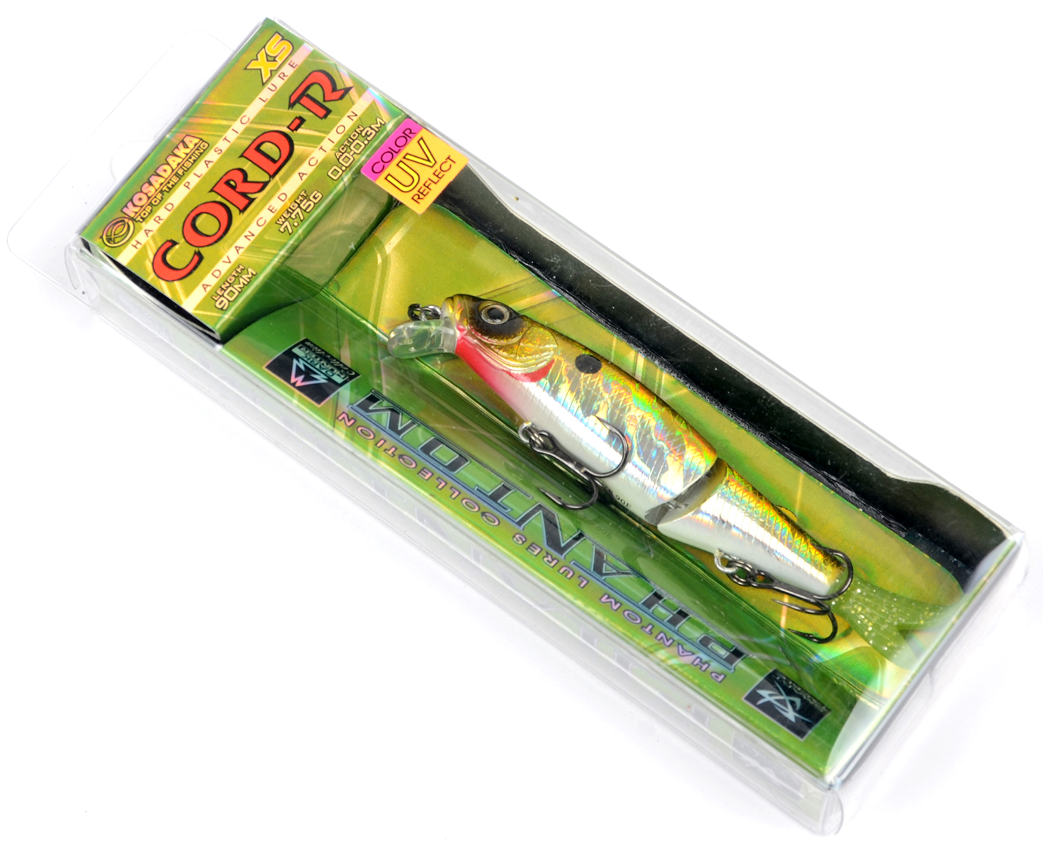 Воблер Kosadaka CORD-R XS 90F плав., 90мм, 7.75г., 0-0,3м, цв. GTR