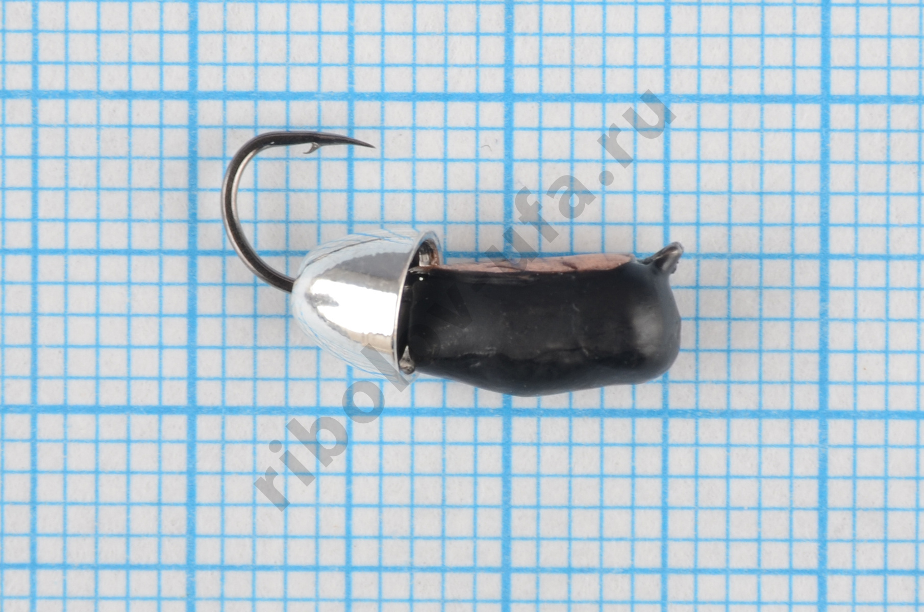 Мормышка Владимирский вольфрам Гвоздик с латунным колокольчиком серебро 4мм 1,7гр медна/коронка