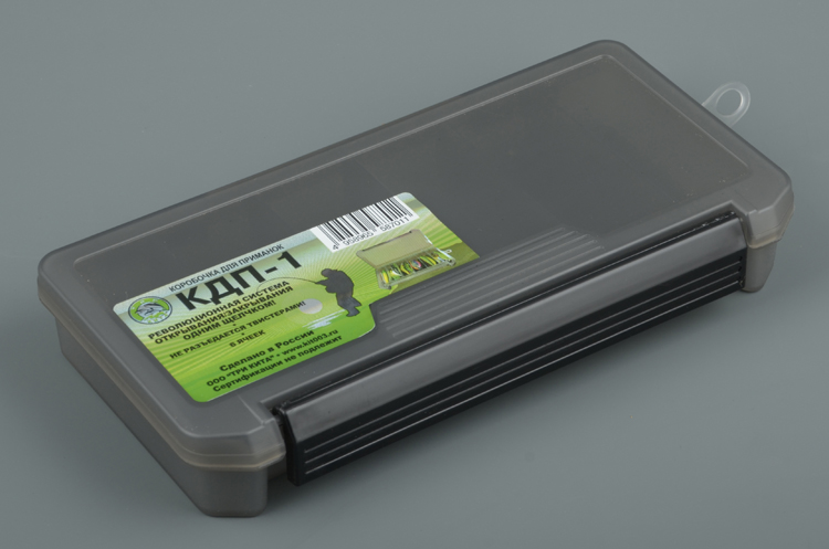 Коробка КДП-1 для приманок 6 отделений 190*100*30мм цв. дымка Три Кита