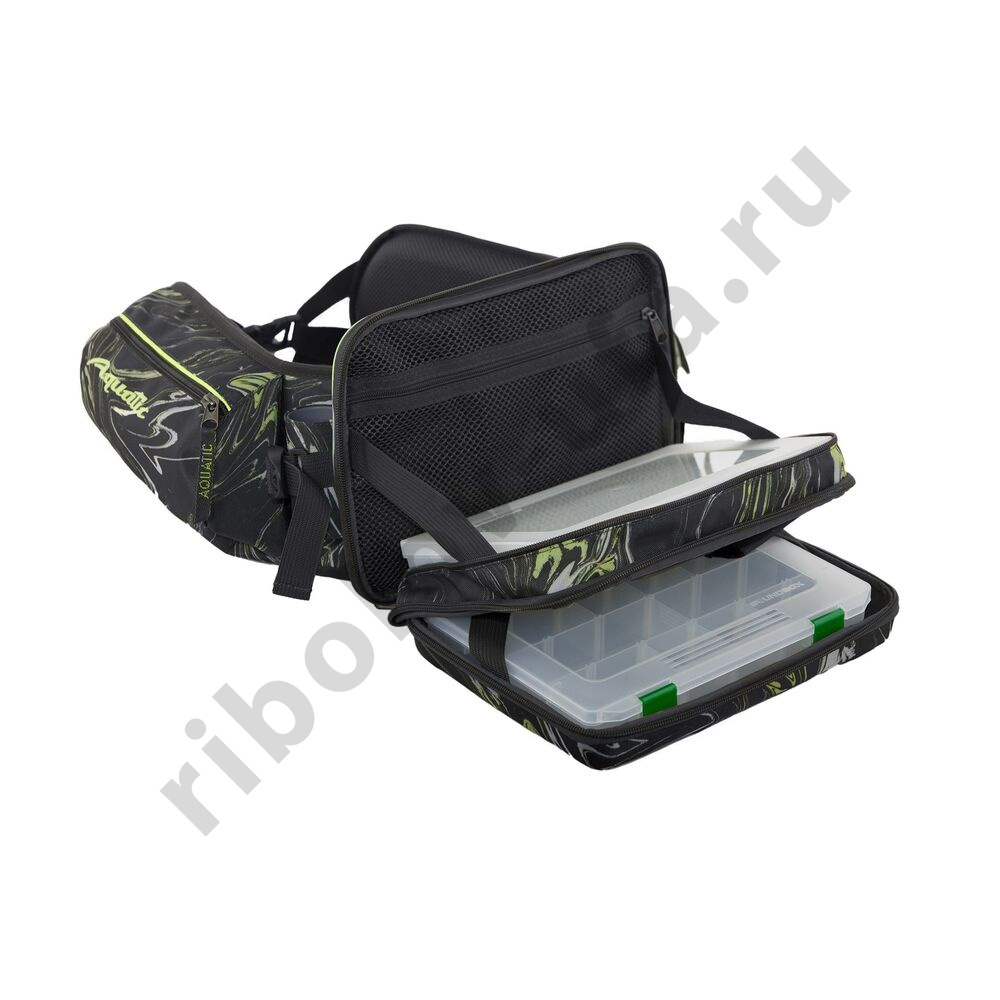Пояс Aquatic разгрузочный ПР-04 с коробками fisherbox ПР-04 dark river