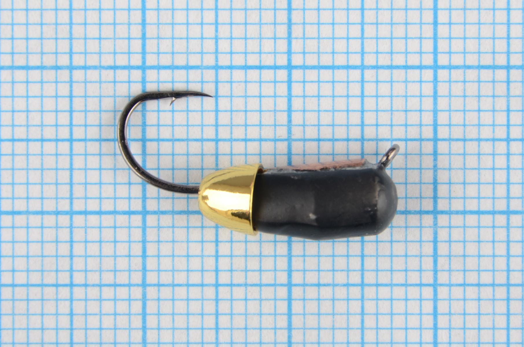 Мормышка Владимирский вольфрам Гвоздик с латунным колокольчиком золото 5мм 3,25гр медная/коронка