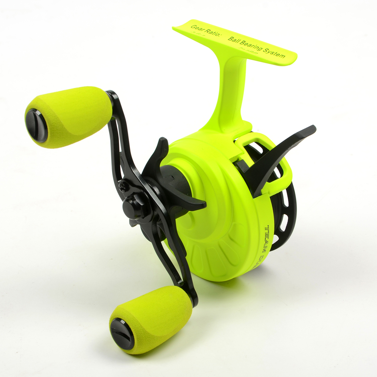 Катушка зимняя мульт. Jig It Team Dubna Vib Special G2, Lime right hand