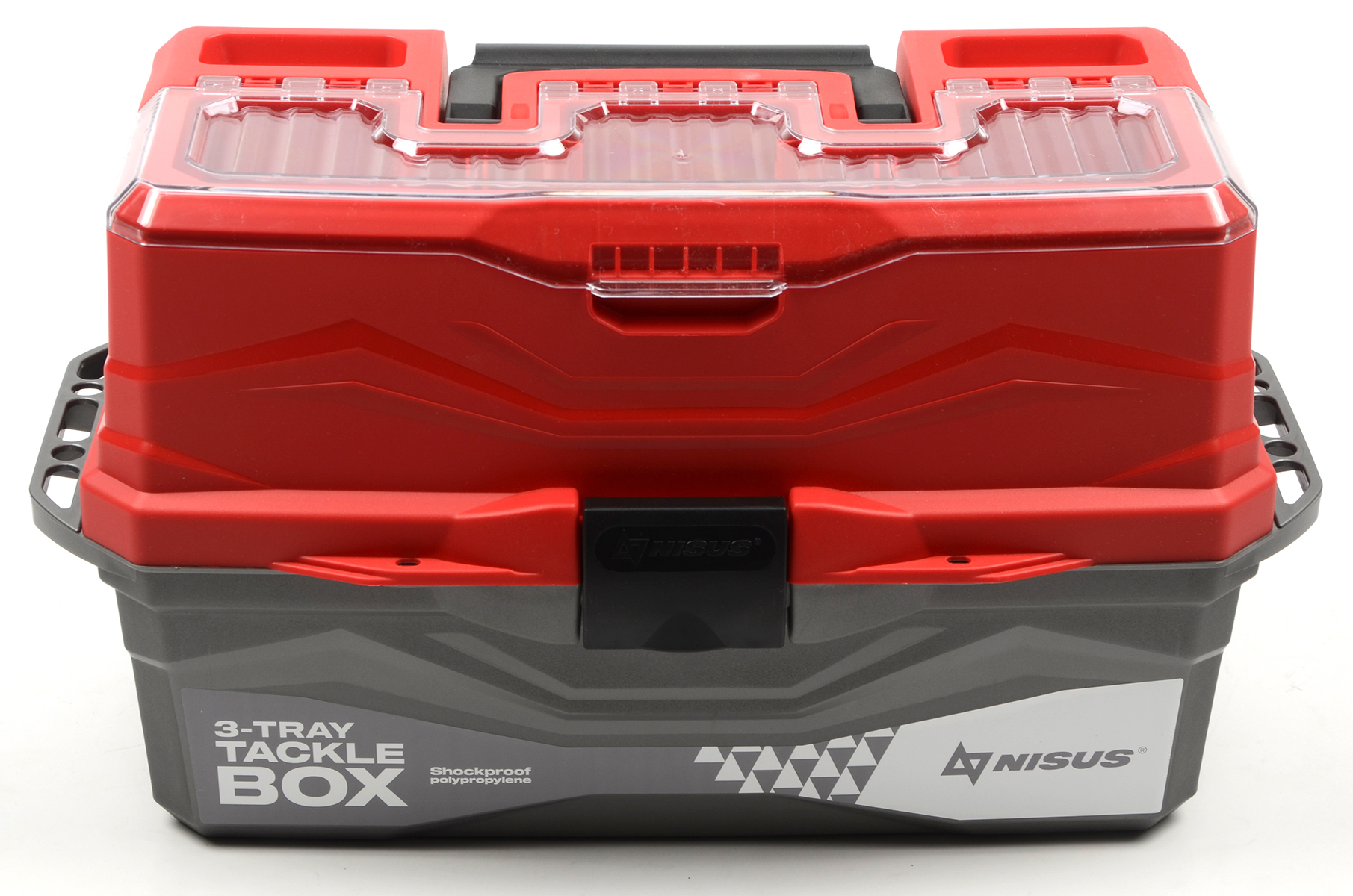 Ящик рыболовный Nisus Tackle Box 3-х полочный, цв. красный