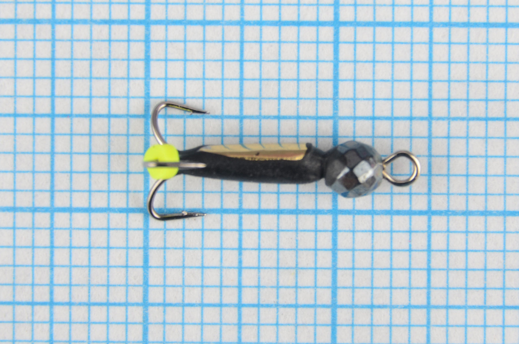 Мормышка Владимирский вольфрам Чертик с кристалом золотая/коронка 2мм 0,4гр