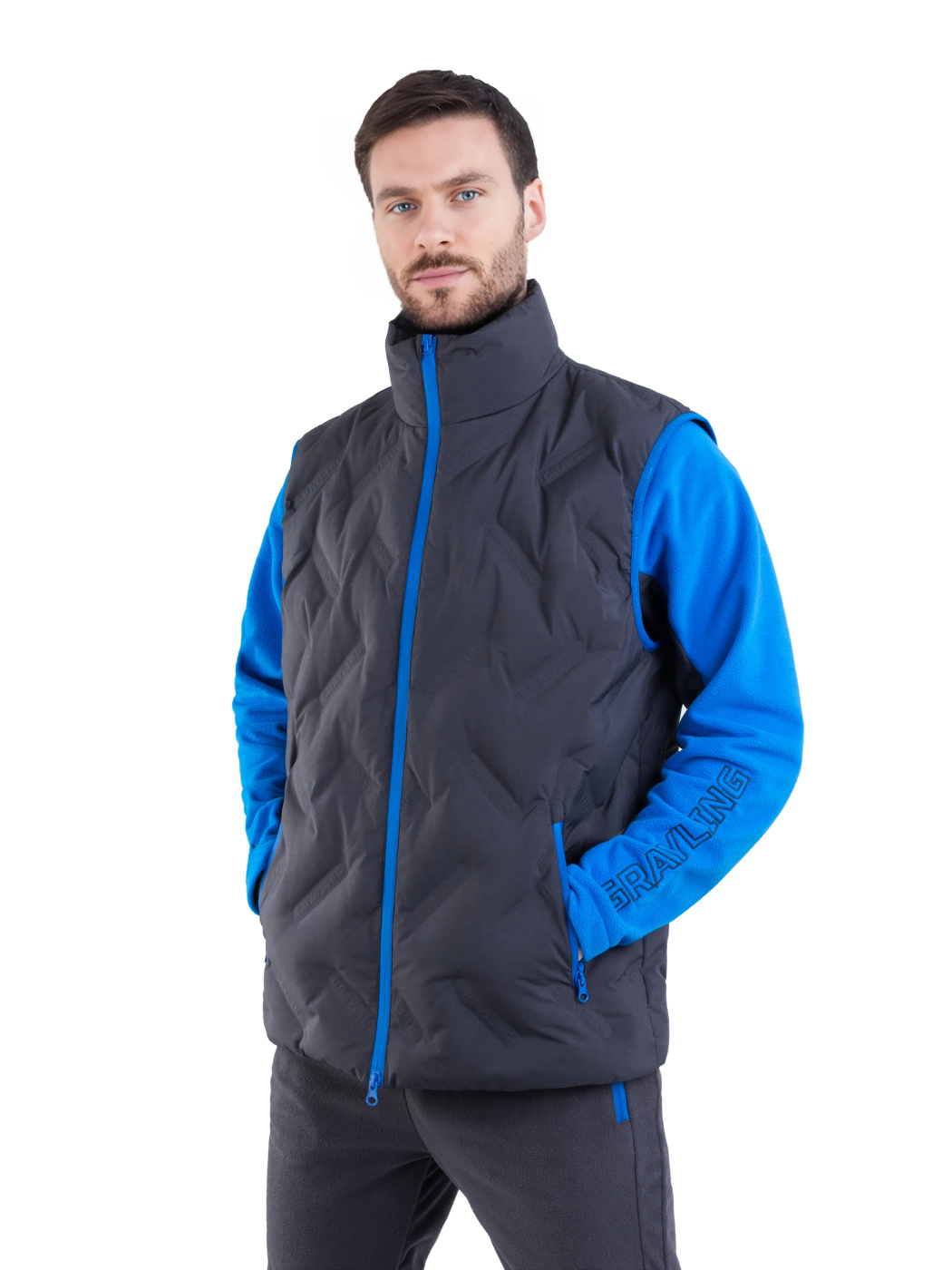 Жилет утепленный Novatex Алдан Grayling графит р. 56-58 рост 182-188