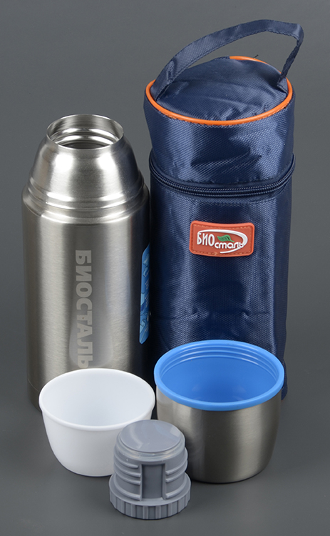 Термос Biostal-Авто узк.горло прям.кр., с термочехлом 0.75 л (NBP-750-1)