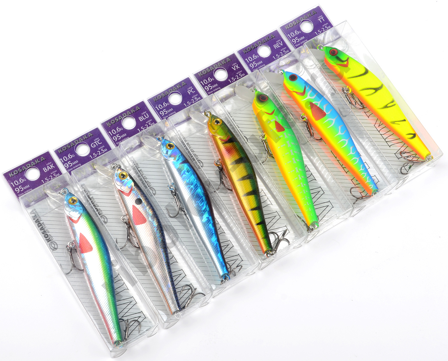 Воблер Kosadaka Wins XS 90SS медл. тонущ., 90мм, 10.6гр., 1.5-2.5м, цв. REV