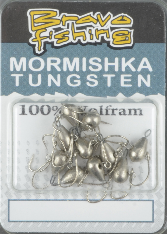 Мормышка вольфрам Bravo Fishing Ведьма с двумя плав.крючками 4.0 мм 0.85 гр T-Ni