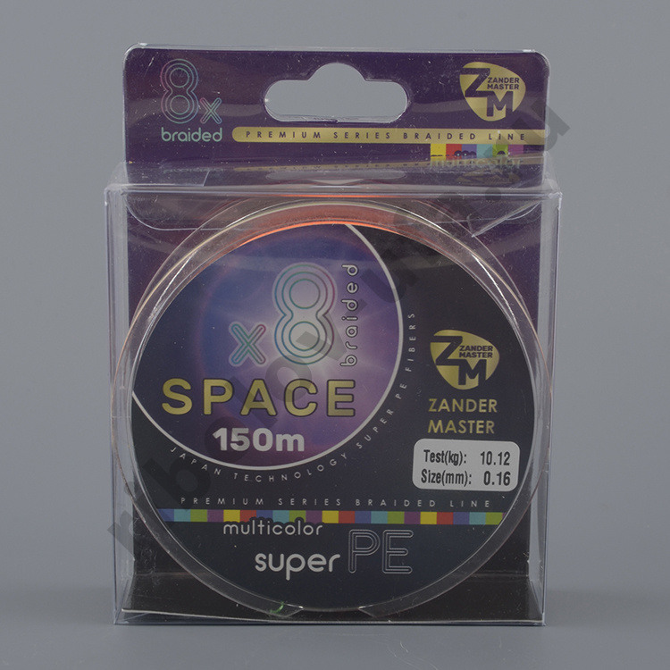 Шнур плетёный Zander Master Space x8 multicolor, 150м, 0.18мм