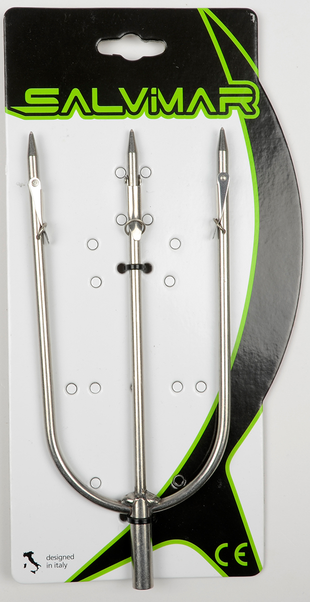 Наконечник Salvimar трехзубый Big из нержавеющей стали с 3-мя подвижными флажками
