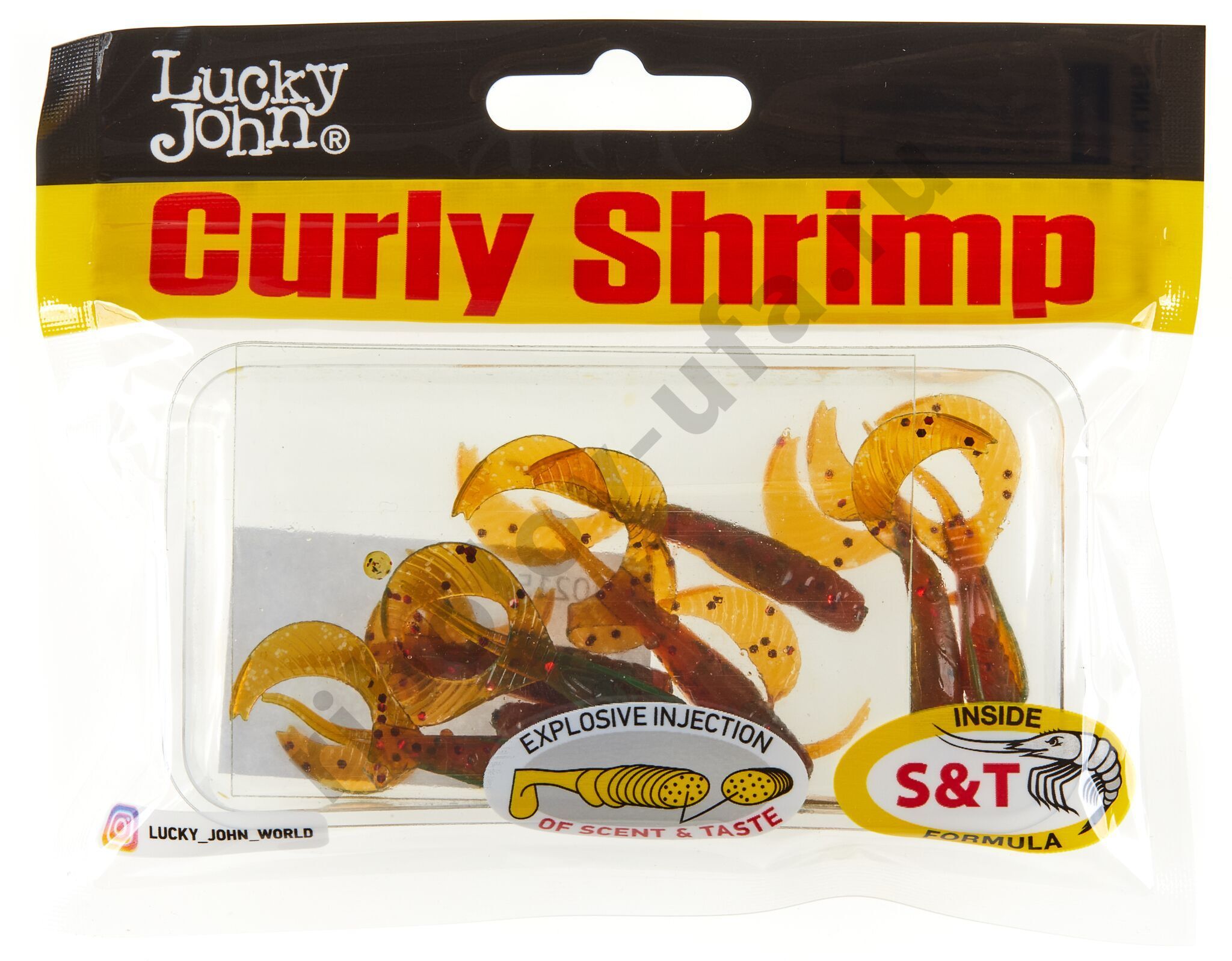 Силиконовая приманка Lucky John Pro Series Curly Shrimp 2.0in 5.0см /PA16