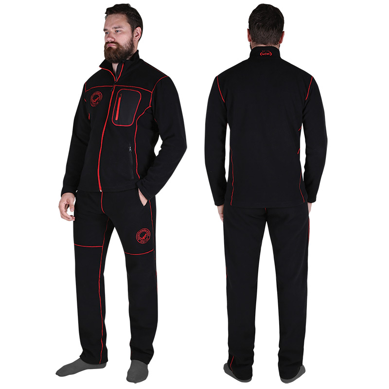 Флисовый комплект Alaskan Royal Fish (куртка+брюки) цв. черный, р. S (РР)