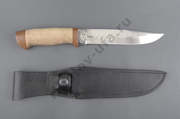 Нож Златоуст (С) Охотник, рукоять: дерево