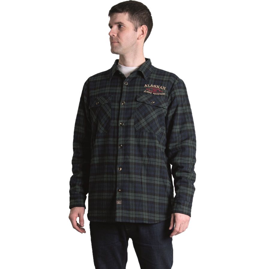 Рубашка Alaskan с мех. подкл. синяя клетка р. XXL