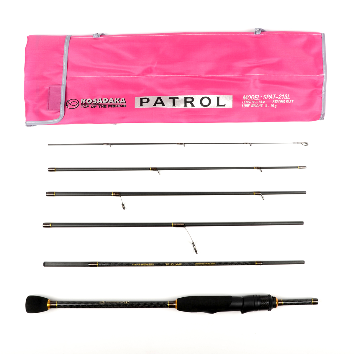 Спиннинг Kosadaka Patrol 2.13 / 3-15гр. 6 секций