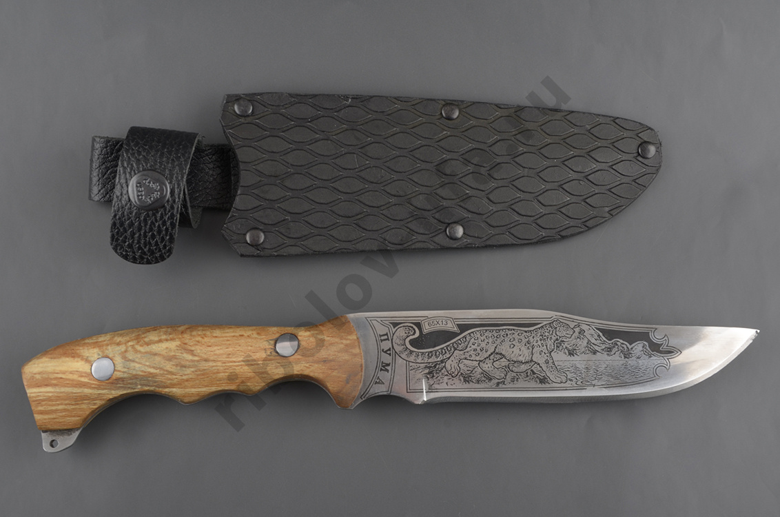 Нож No name Кизляр Пума дерев. ручка