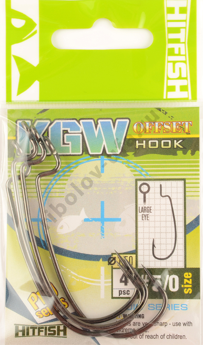 Офсетные крючки Hitfish KGW offset # 5/0