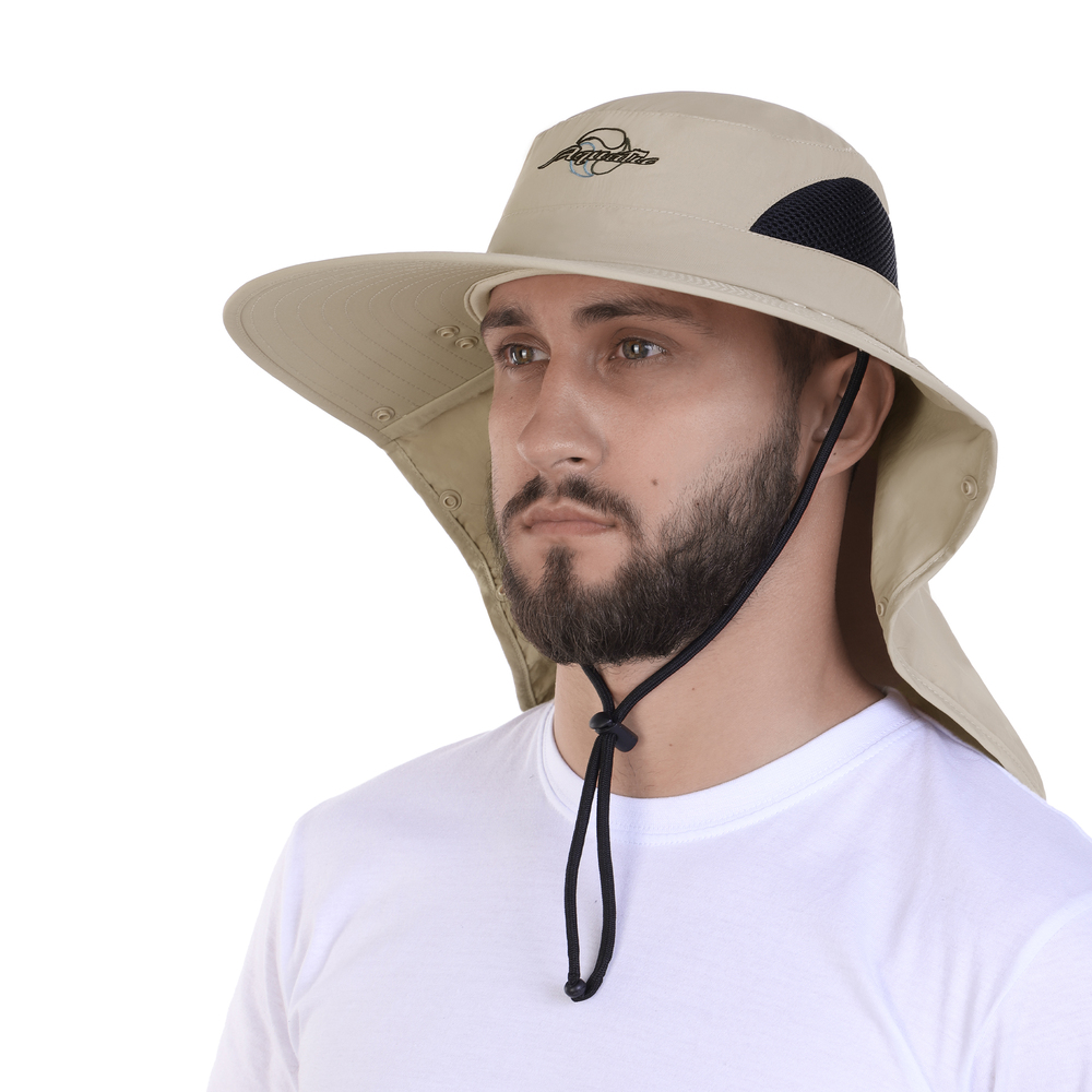 Панама Aquatic с защитой лица и шеи КА-16Б (цвет: бежевый; UPF50+)