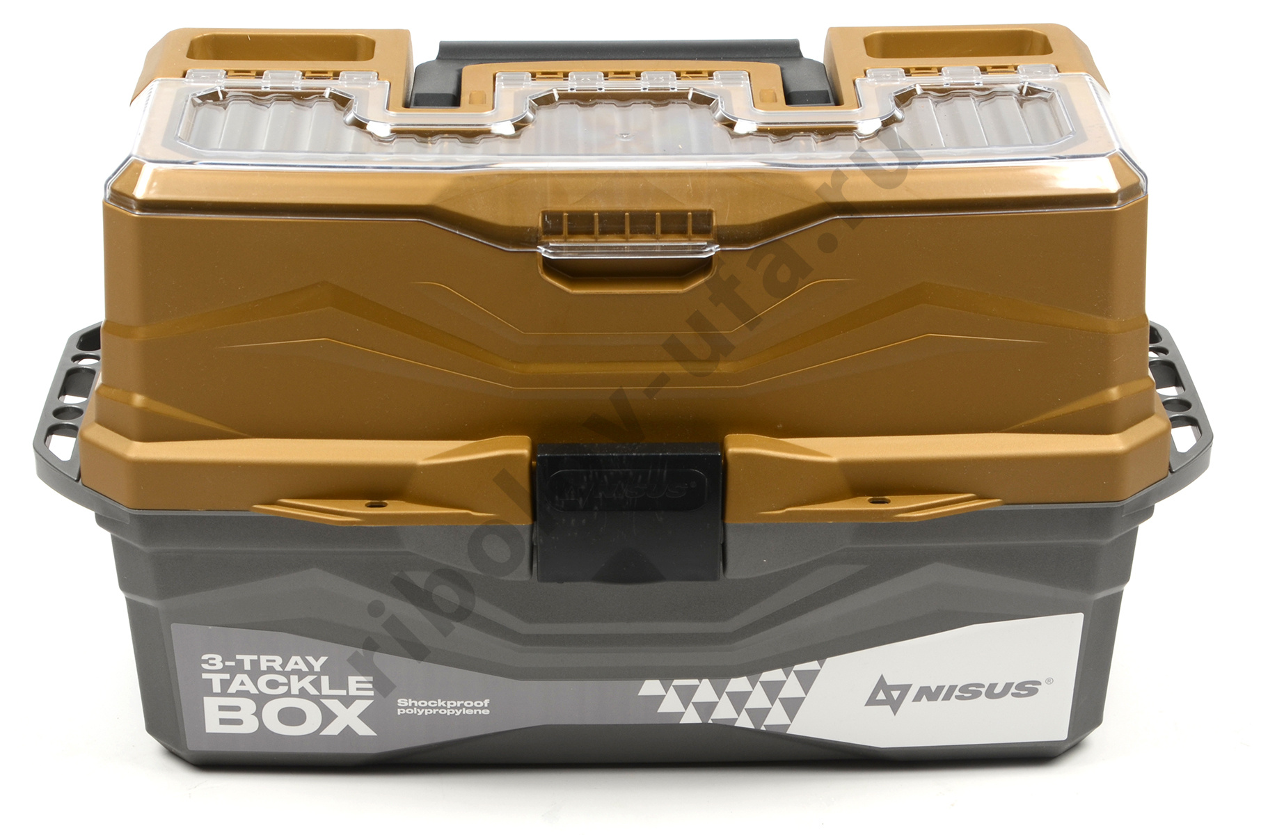 Ящик рыболовный Nisus Tackle Box 3-х полочный, цв. золотой