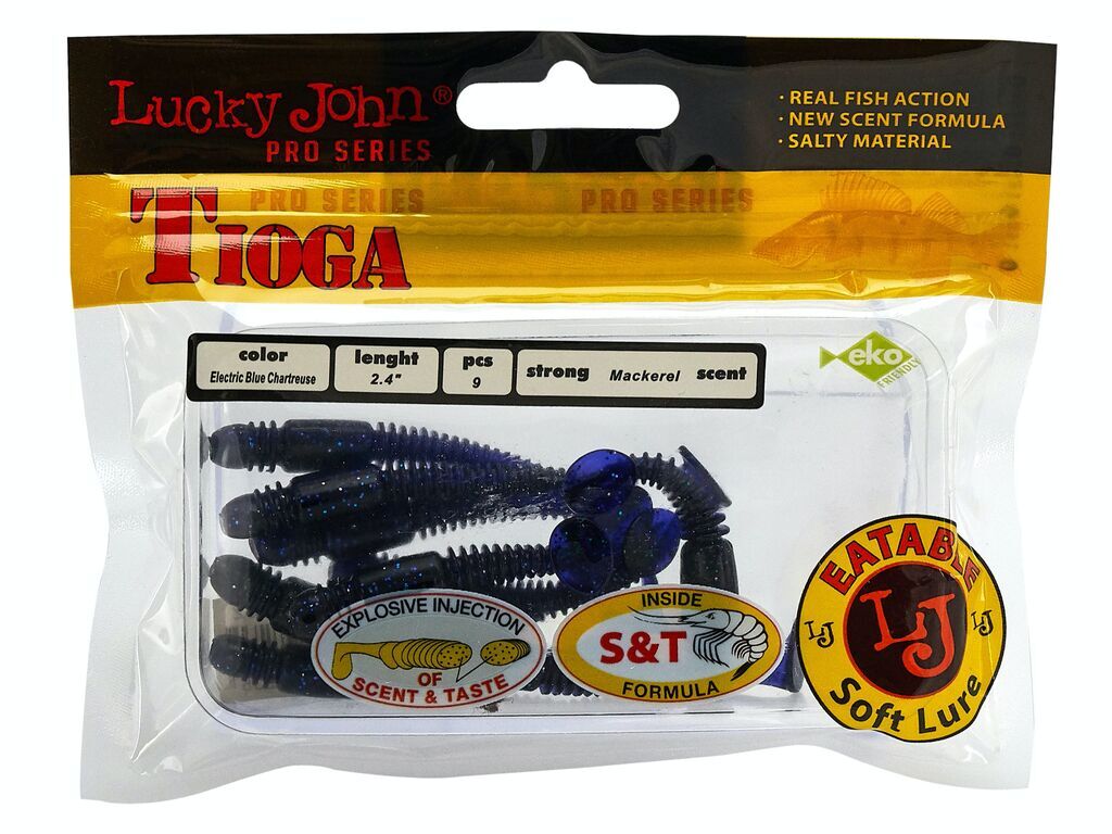Силиконовая приманка Lucky John Pro Series Tioga 2.4in 6.1см /T52 (9 шт/уп)