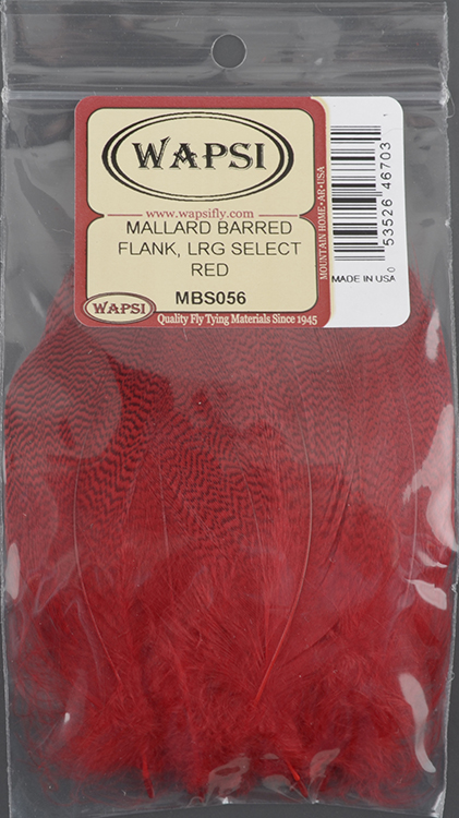 Перья селезня Wapsi Mallard Barred Flank Large Select Red WP MBS056