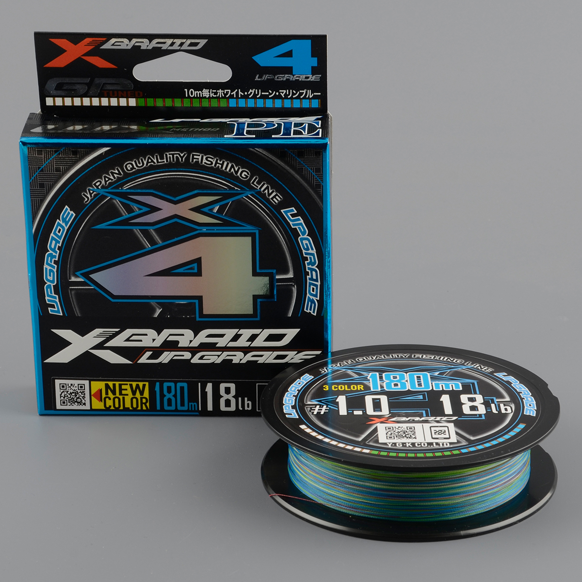 Шнур плетёный Ygk X-Braid Upgrade X4 200m #1.0/18Lb Color Mix