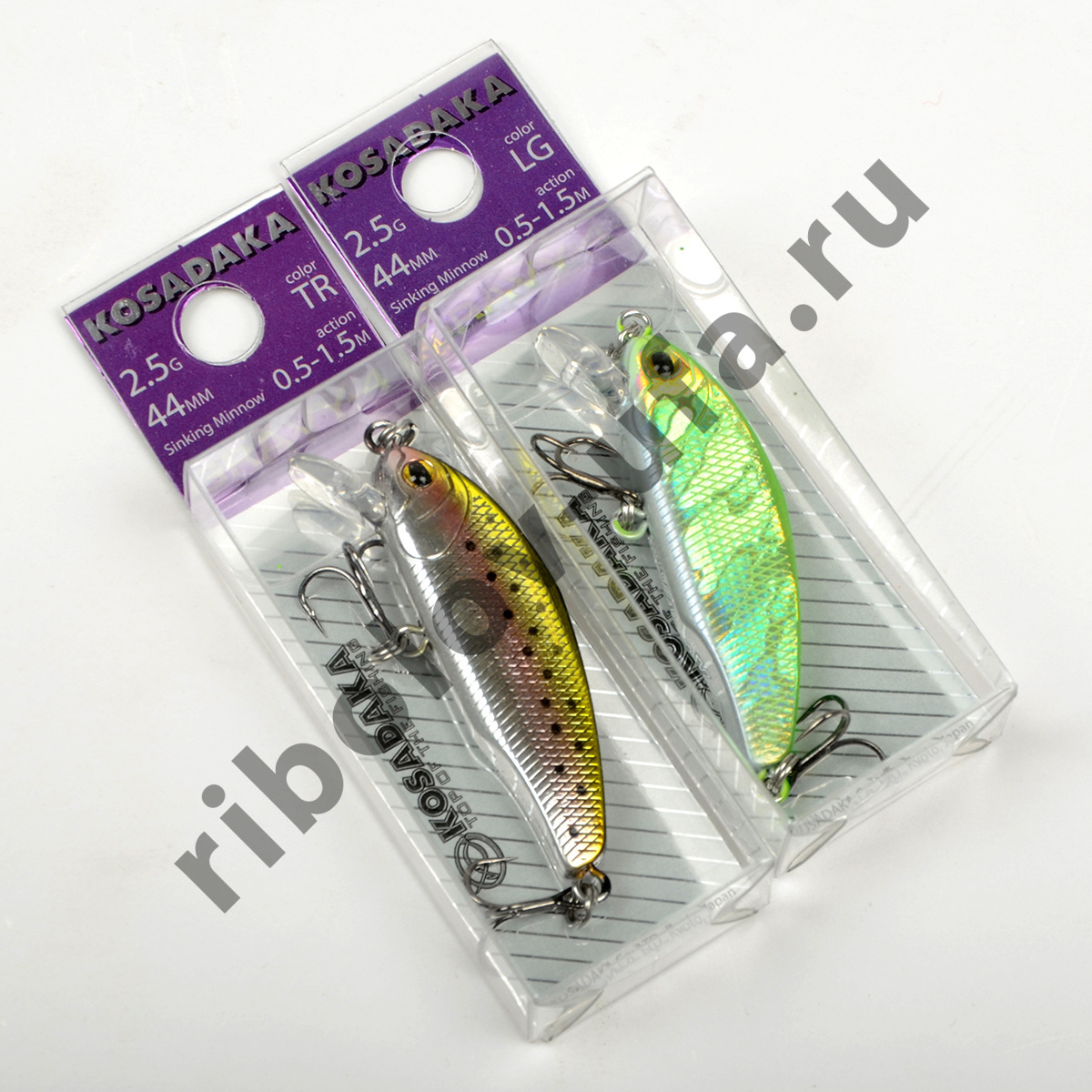 Воблер Kosadaka Gravy-4 XS 44S тон., 44мм, 2.5г, 0.5-1.5м, цв. LG