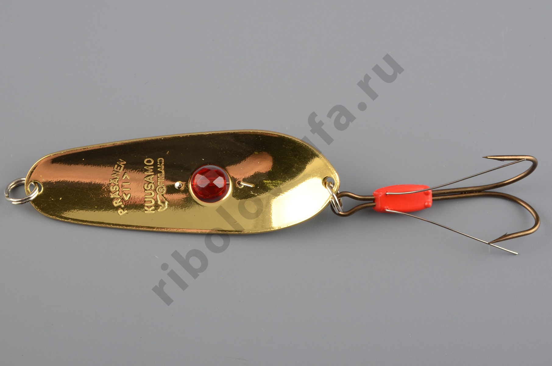 Блесна колеб. Kuusamo Rasanen 70/20 (бусинка, незацеп.) GR/R-B