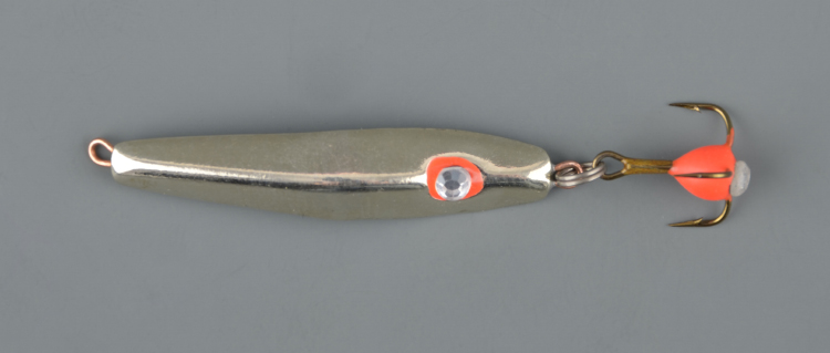 Блесна зимняя Пирс Кобра с чёр. Удача малая нейзильбер (в блистере)