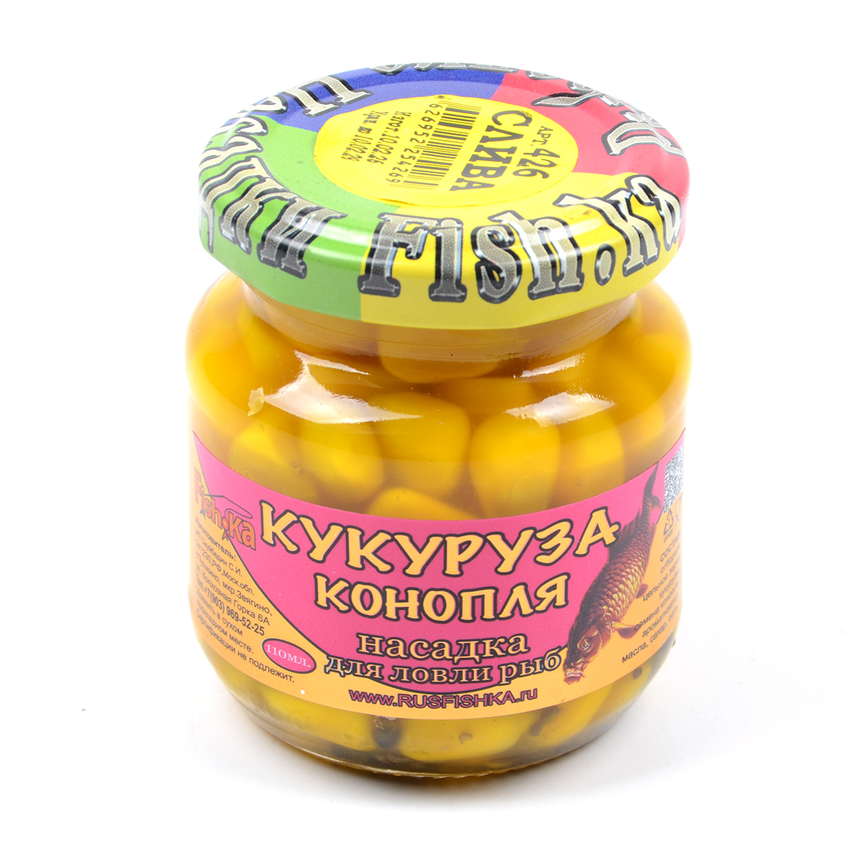 Кукуруза-конопля насадочная Fish.ka Слива 110мл стекл/б