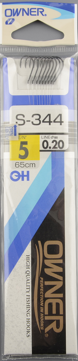 Крючок с поводком Owner S-344 №05 (50344) 0,20