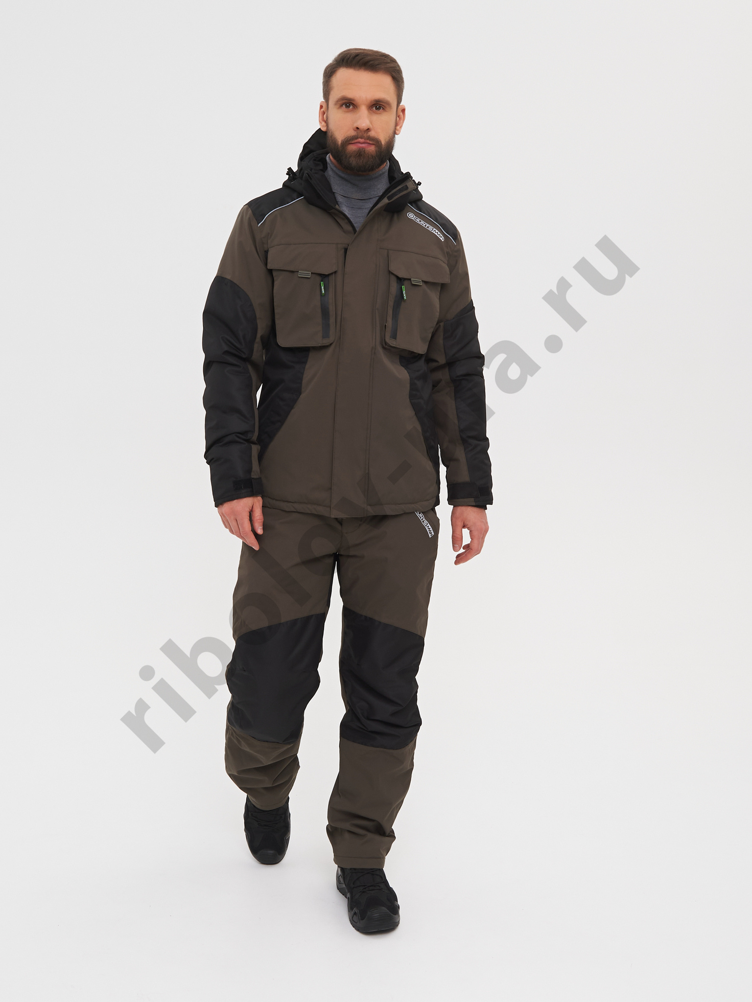 Костюм демисезонный Huntsman Торнадо (до -15 С) цв. Хаки, тк. Breathable р. 52-54 рост 170-176