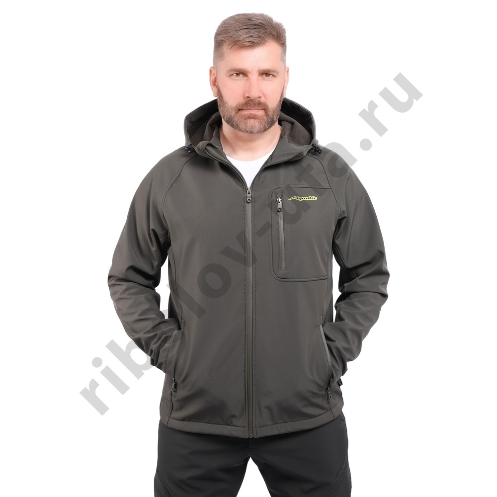 Куртка Aquatic КС-06 (soft shell, мембрана 10000/10000) цвет: хаки, размер L
