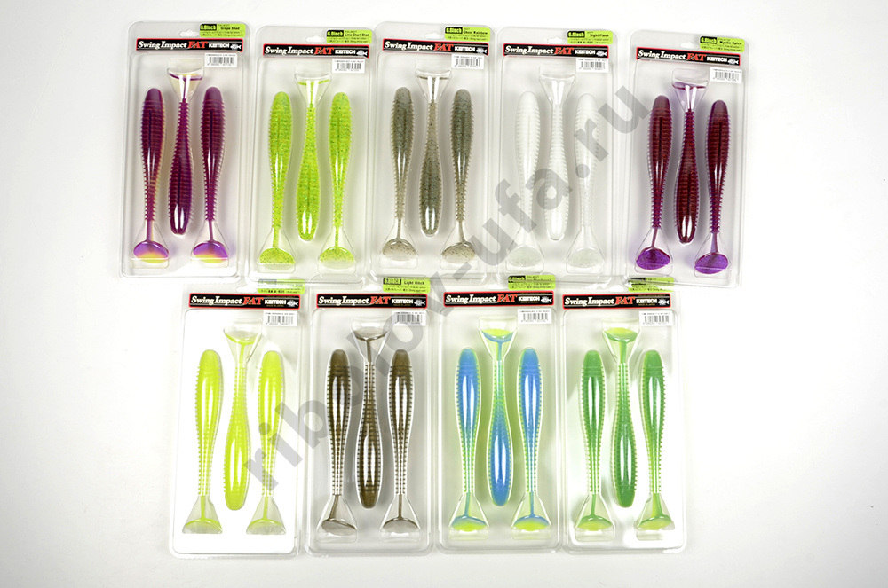 Силиконовая приманка Keitech Swing Impact Fat 6,8 in 17см 36,5гр # 484 Chartreuse Shad