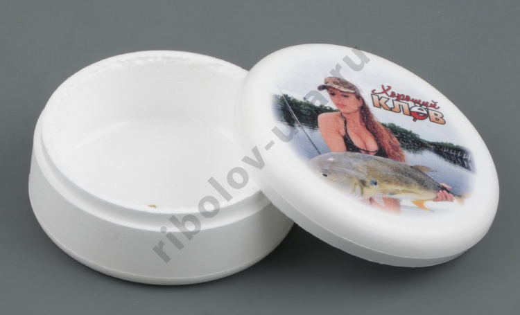 Мотыльница Slava круглая большая с рисунком