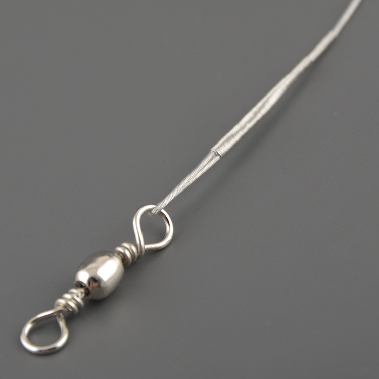 Поводок сталь No name 13кг 1х7 (15см,18см,22см,25см,28см) серебро 