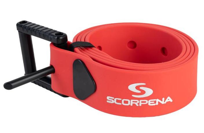 Ремень Scorpena F красн. с пластиковой Марсельской пряжкой