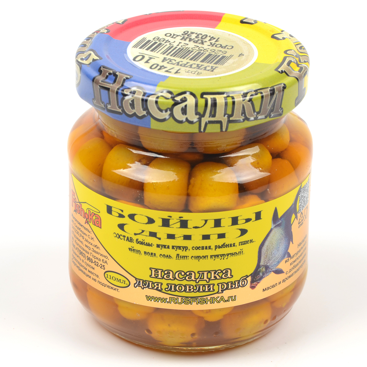Бойлы Fish.ka (дип) 8-10мм, 110мл Кукуруза 