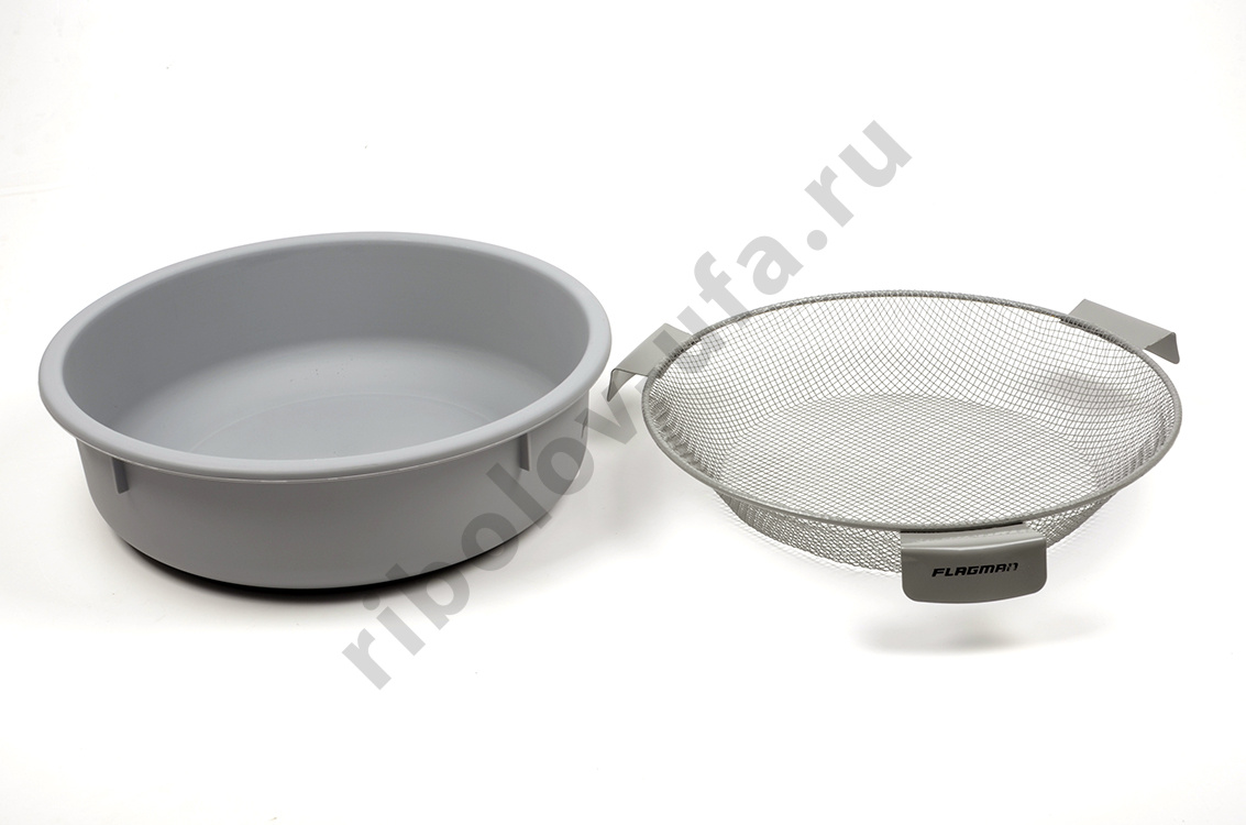 Ведро Flagman для замешивания прикормки c крышкой 25л + таз+сито 