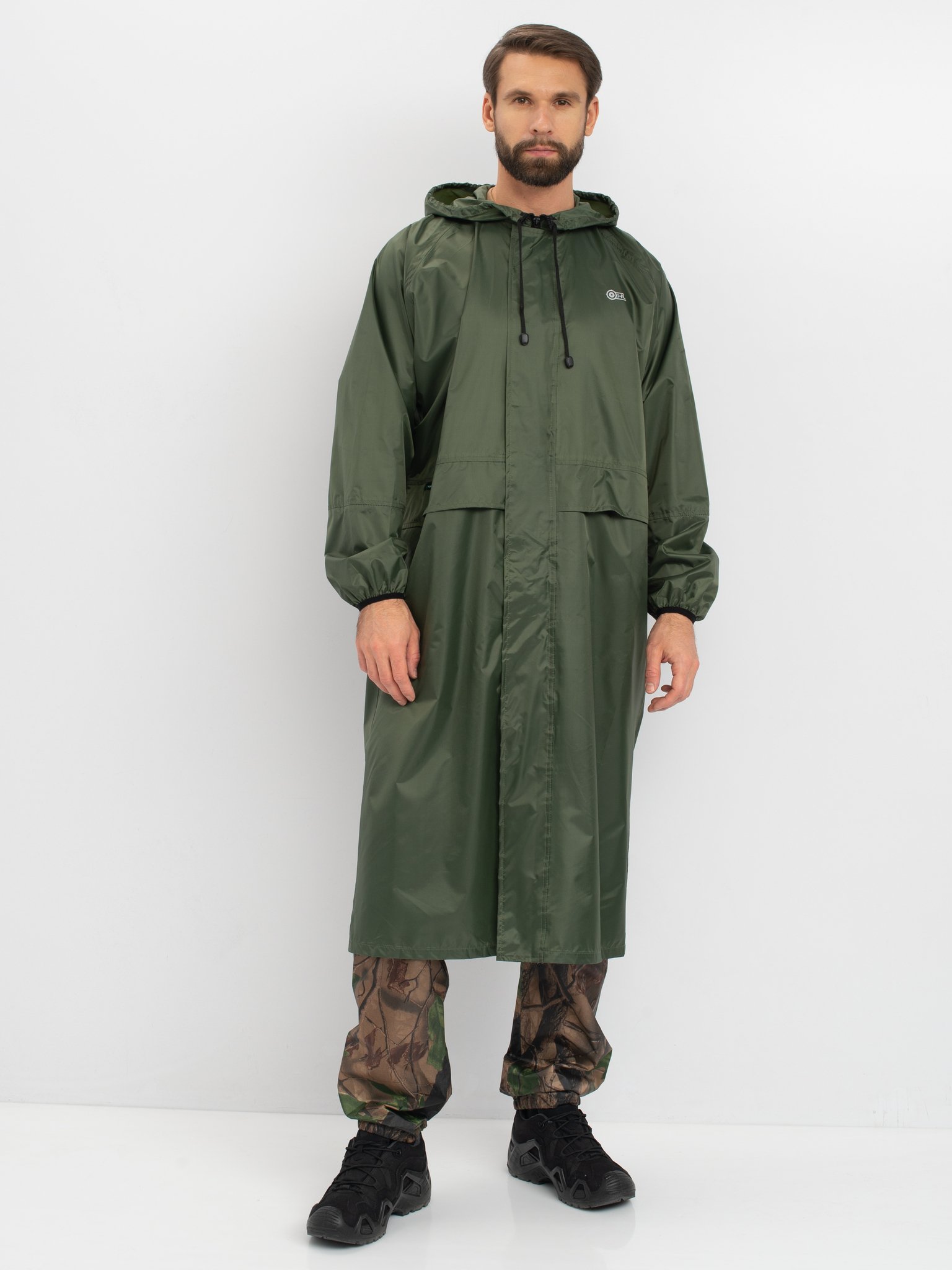 Плащ Huntsman ВВЗ цв. Зеленый Ткань Таффета PVC 20000мм р.52-54, рост 182