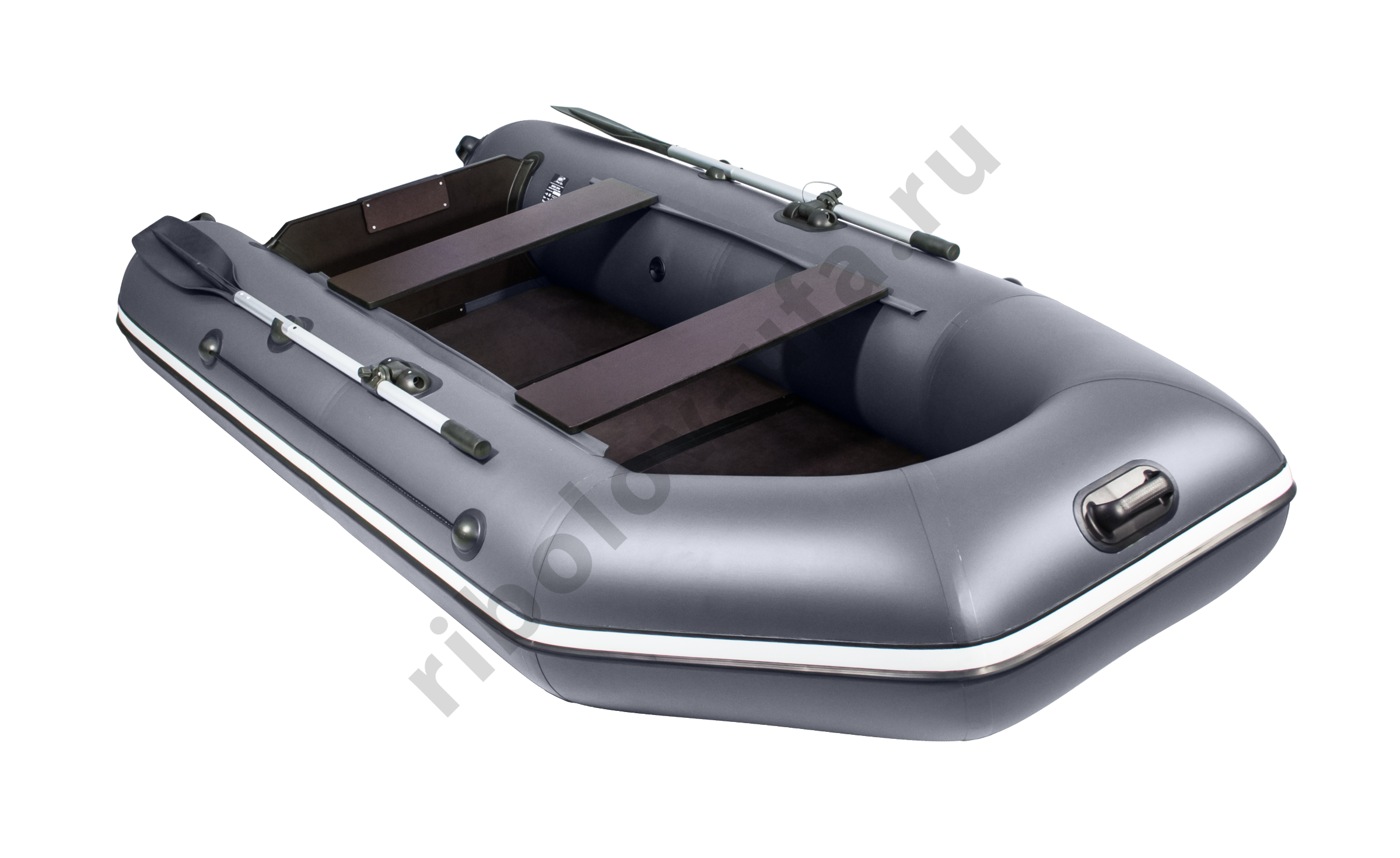 Лодка Аква 2900 Слань-книжка Киль графит/черный 